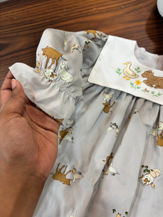 Soft cotton farm print dress