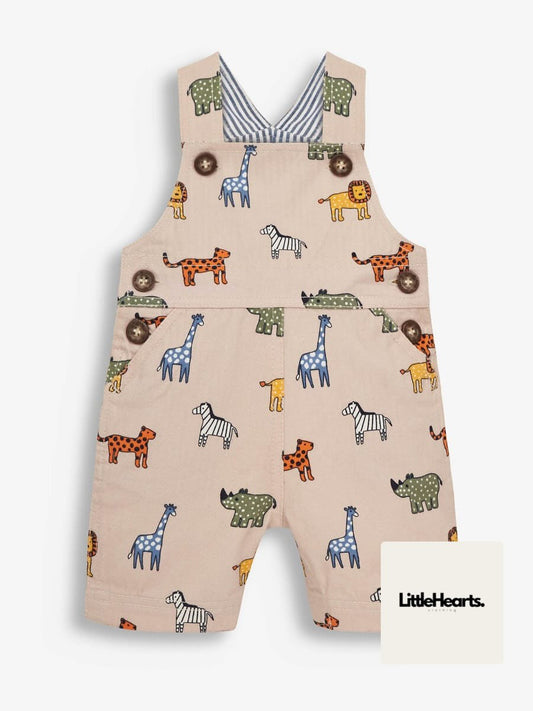 Safari Pals Soft Denim Dungaree Romper