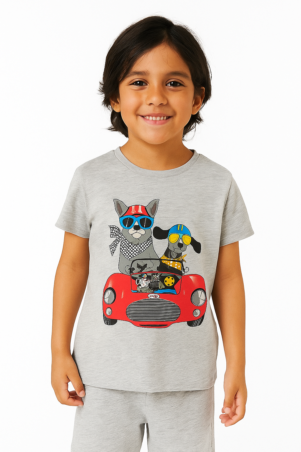 Cool Pups Road Trip Tee – Grey