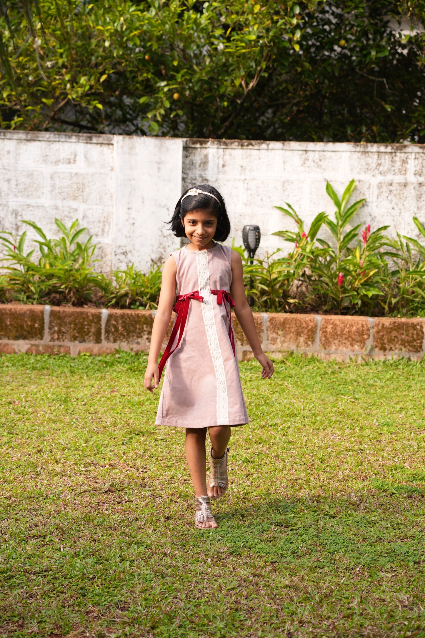 Vintage Blush Corduroy Dress