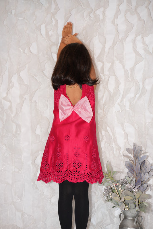 Ruby Blossom Eyelet Dress