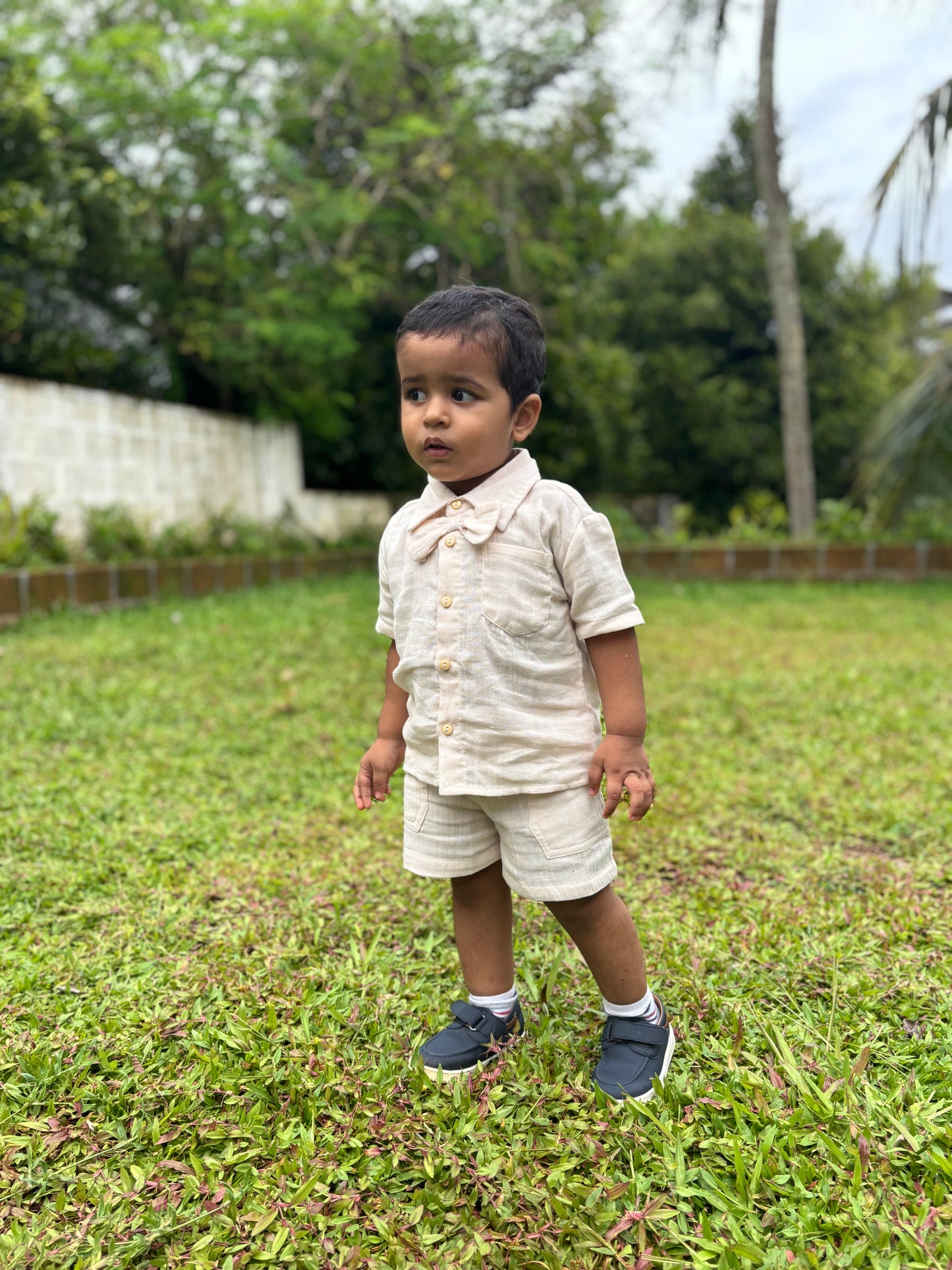 Muslin Co-ord Set with Bow Tie