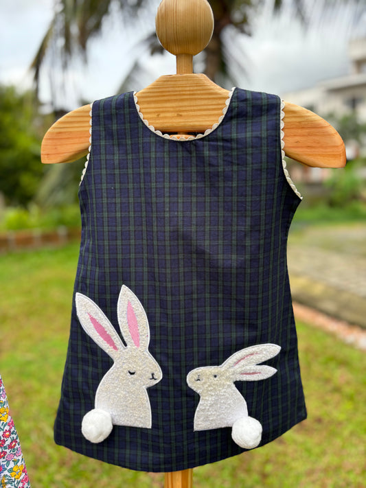 checked bunny dress