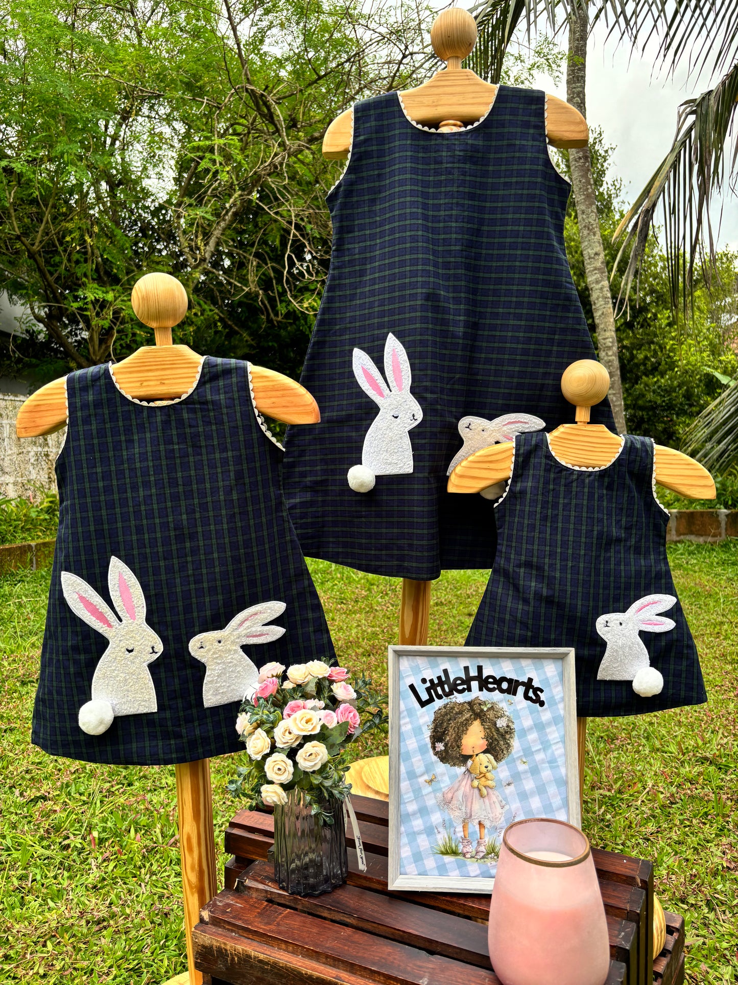 checked bunny dress