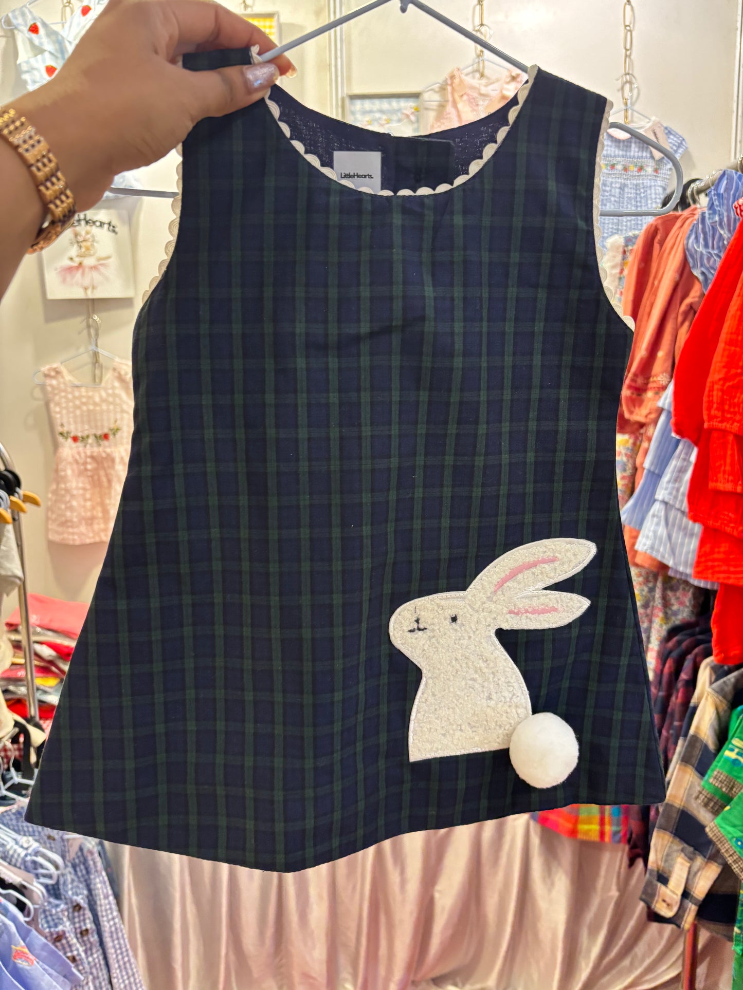 checked bunny dress