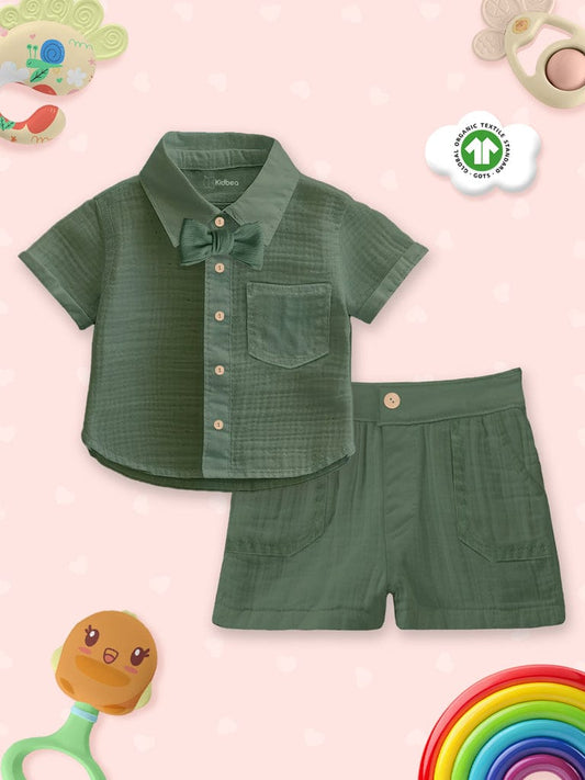 Muslin Co-ord Set with Bow Tie