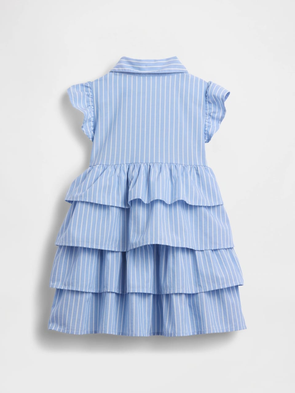 Sky Stripe Ruffle Tier Dress