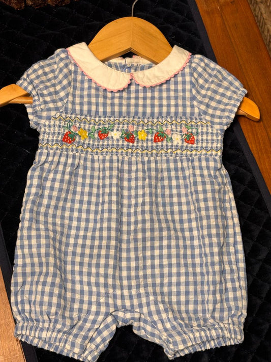 Berry Breeze Gingham Romper