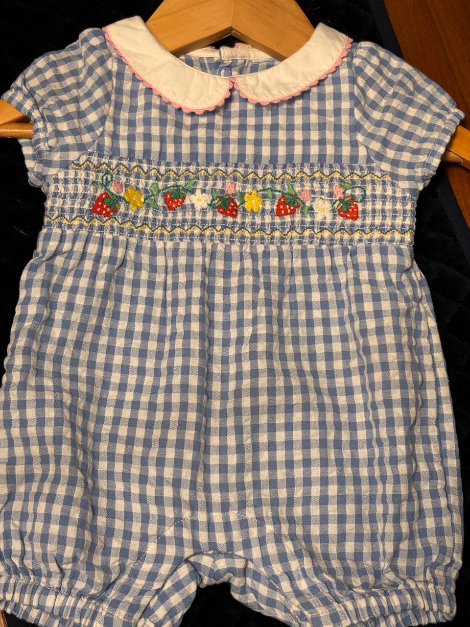 Berry Breeze Gingham Romper