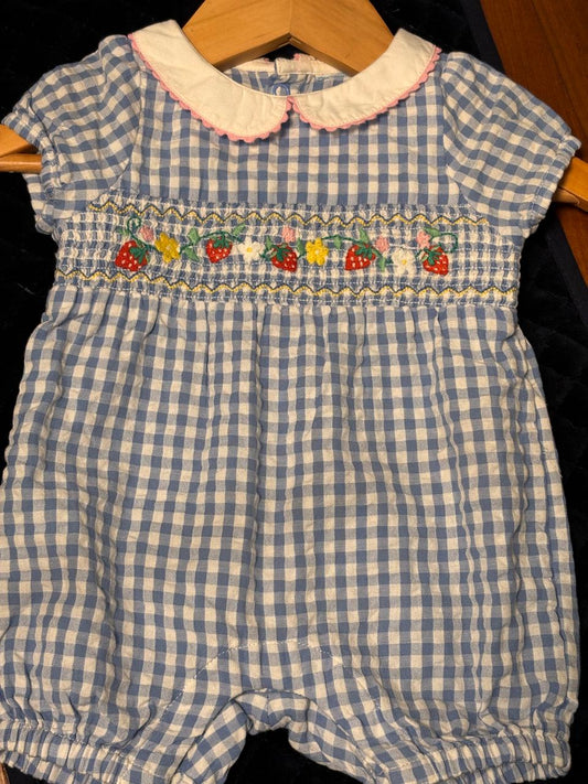 Berry Breeze Gingham Romper