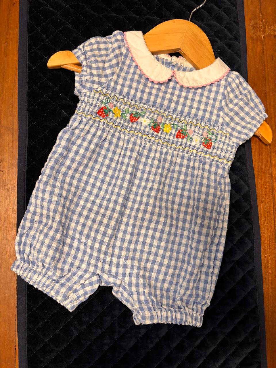 Berry Breeze Gingham Romper
