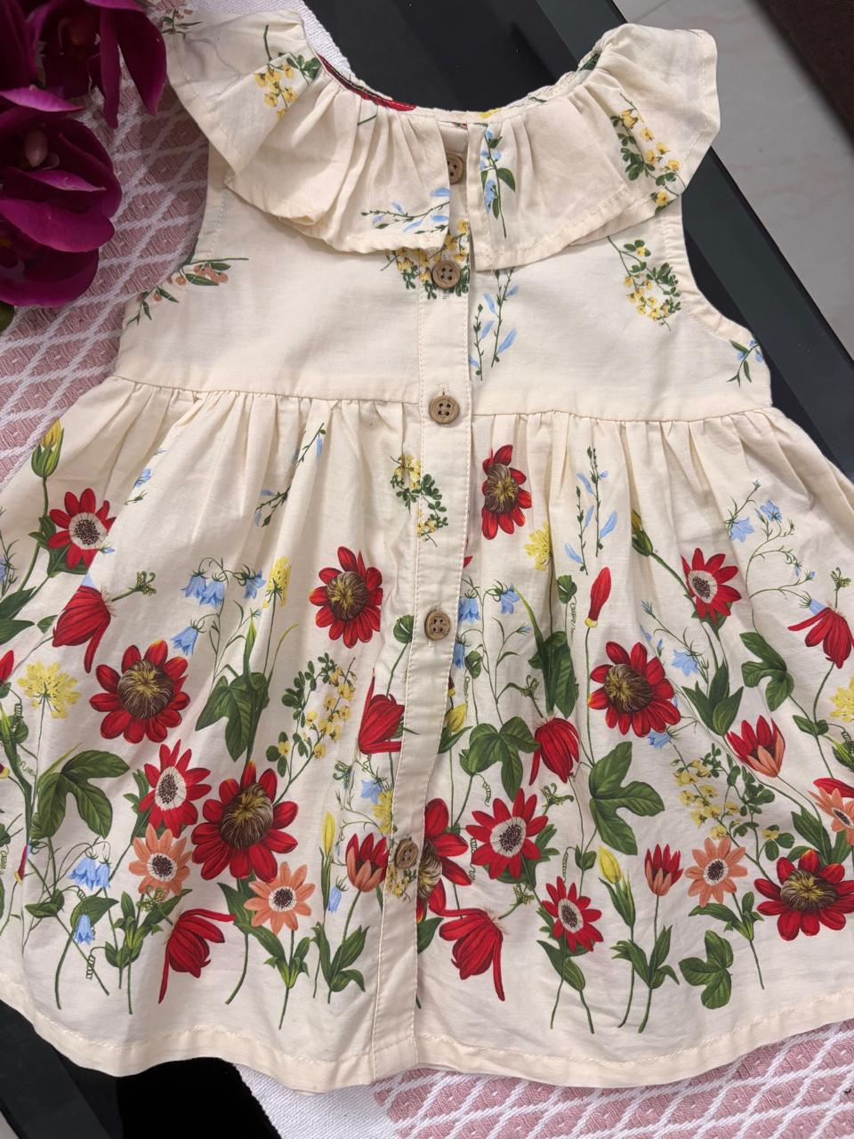 Wildflower Ruffle Cotton Dress