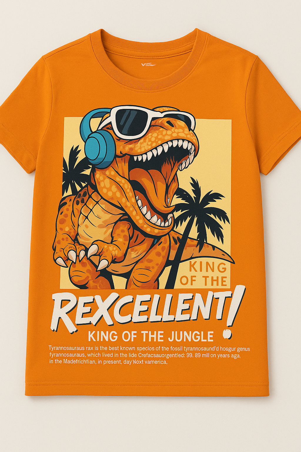 Rexcellent Dino King Orange T-Shirt