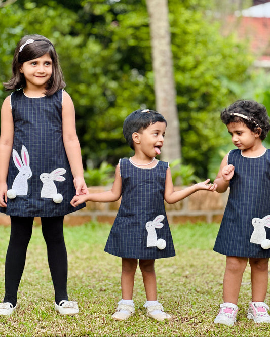 checked bunny dress