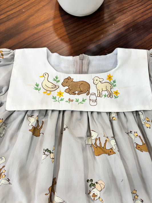 Soft cotton farm print dress