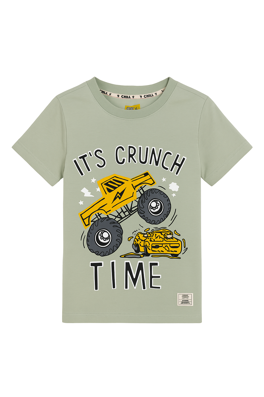 Monster Crunch Graphic Tee – Sage Green