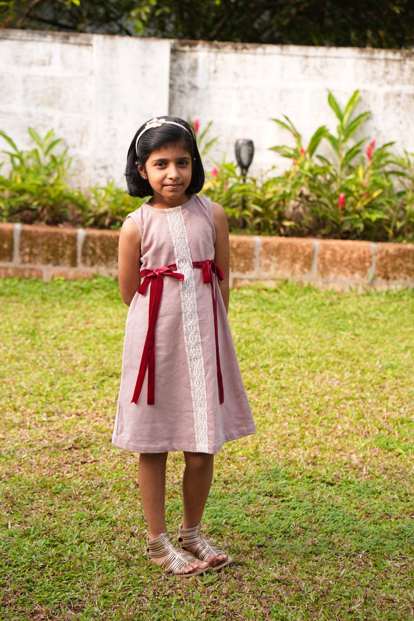 Vintage Blush Corduroy Dress
