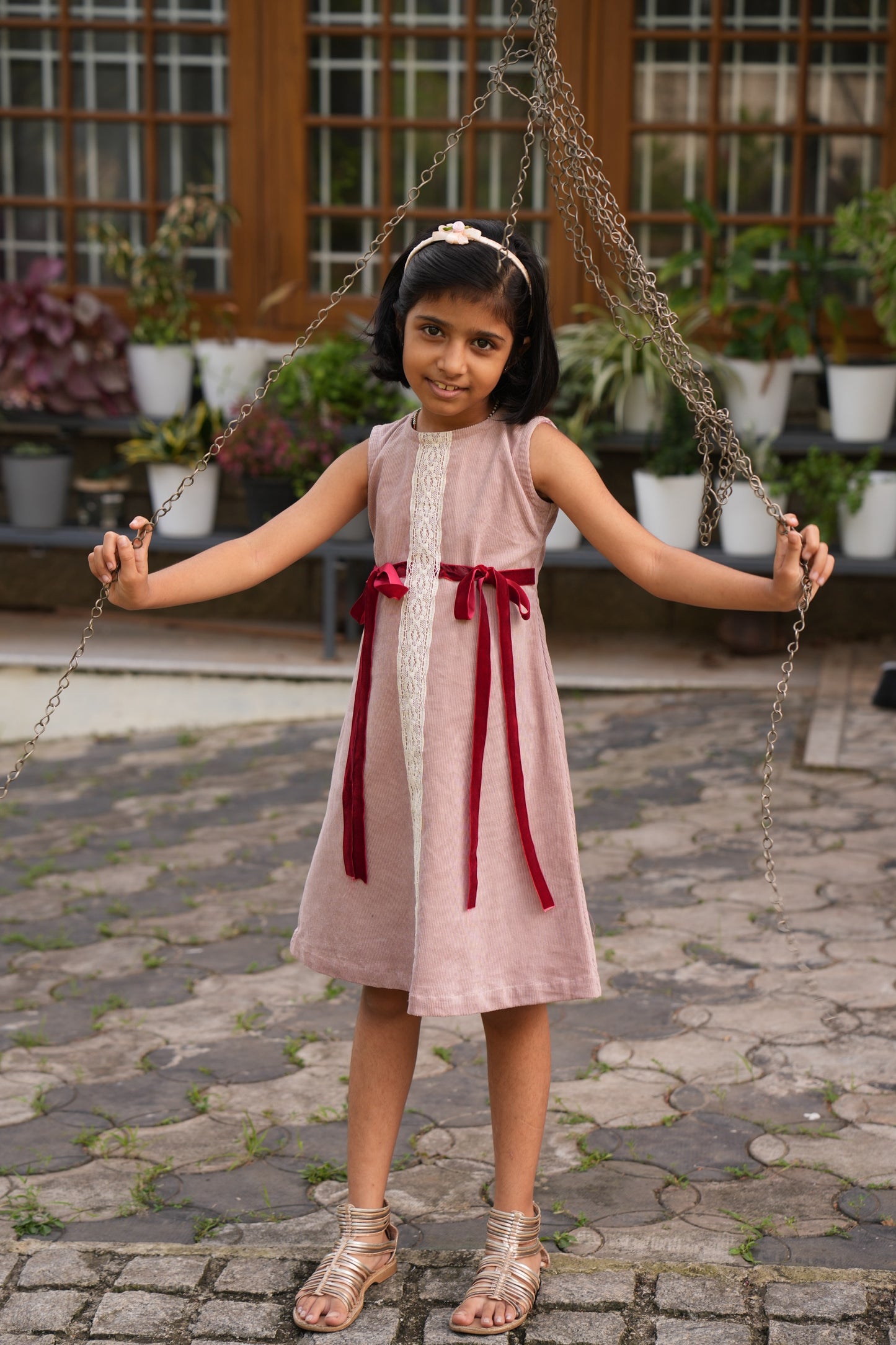 Vintage Blush Corduroy Dress