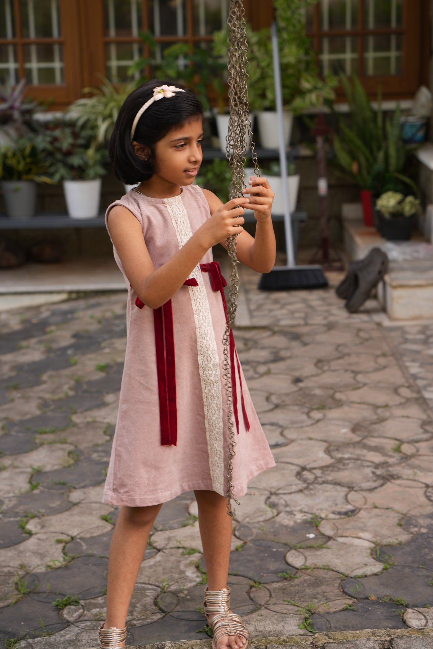 Vintage Blush Corduroy Dress