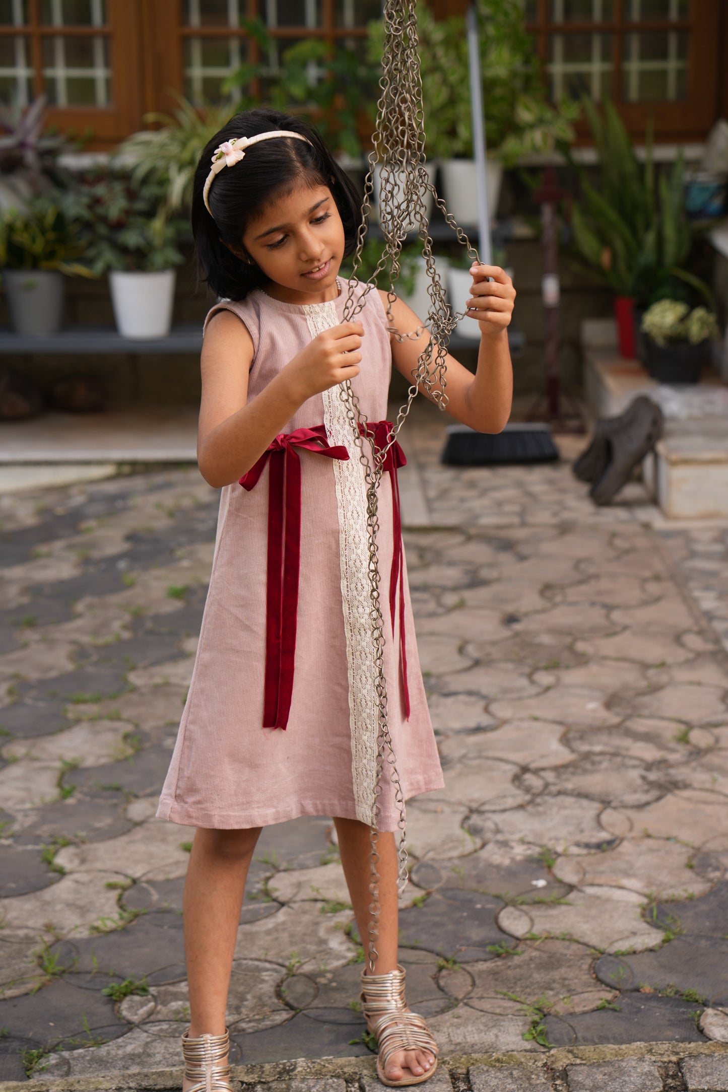 Vintage Blush Corduroy Dress