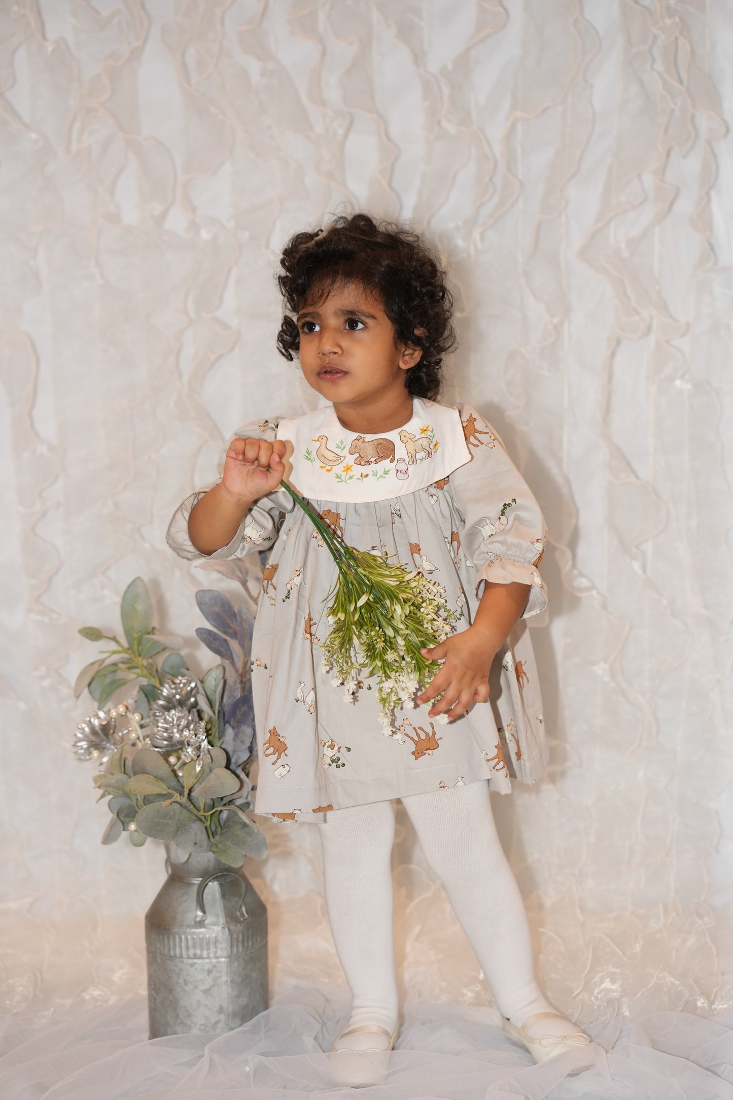 Soft cotton farm print dress