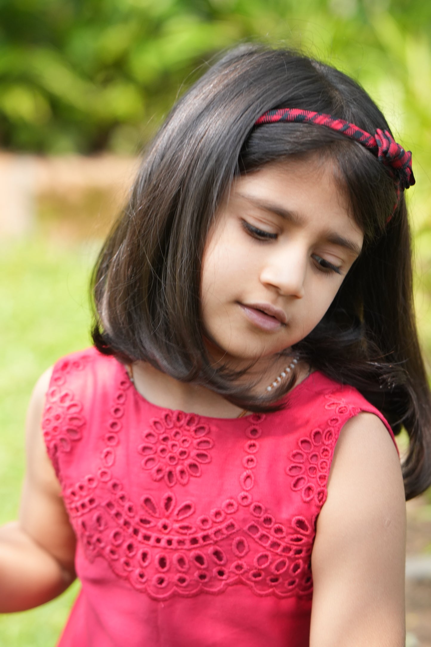 Ruby Blossom Eyelet Dress