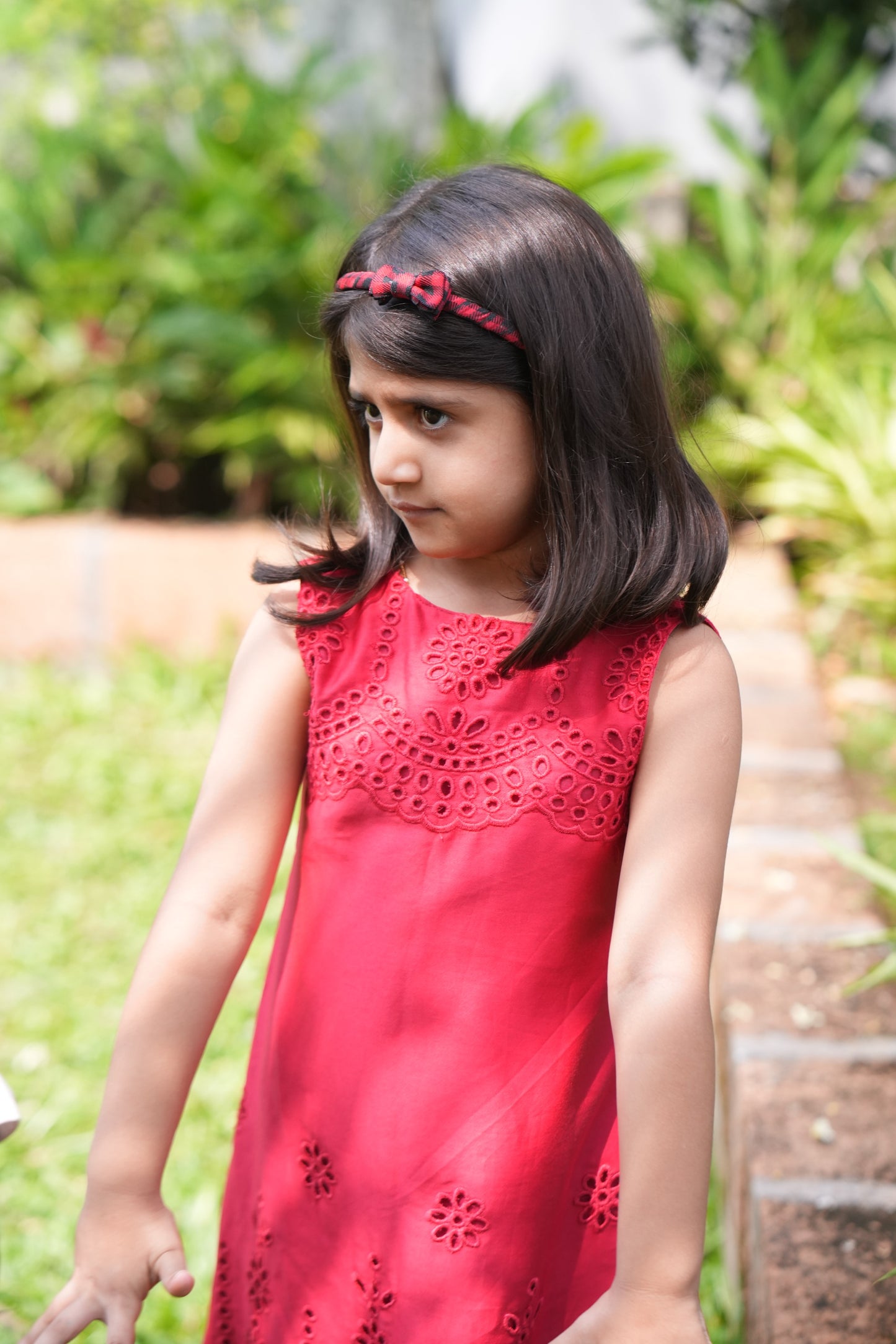 Ruby Blossom Eyelet Dress
