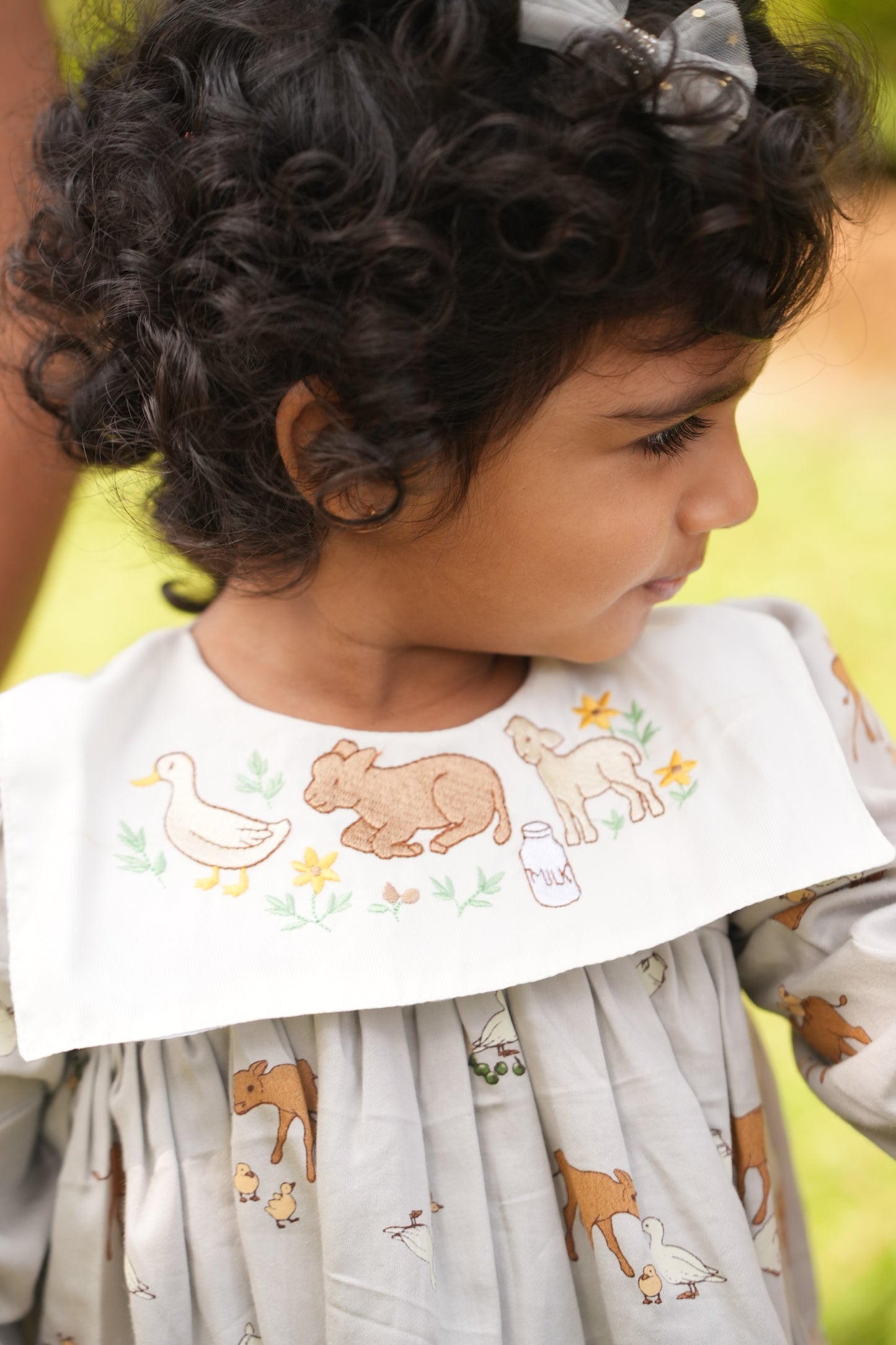 Soft cotton farm print dress