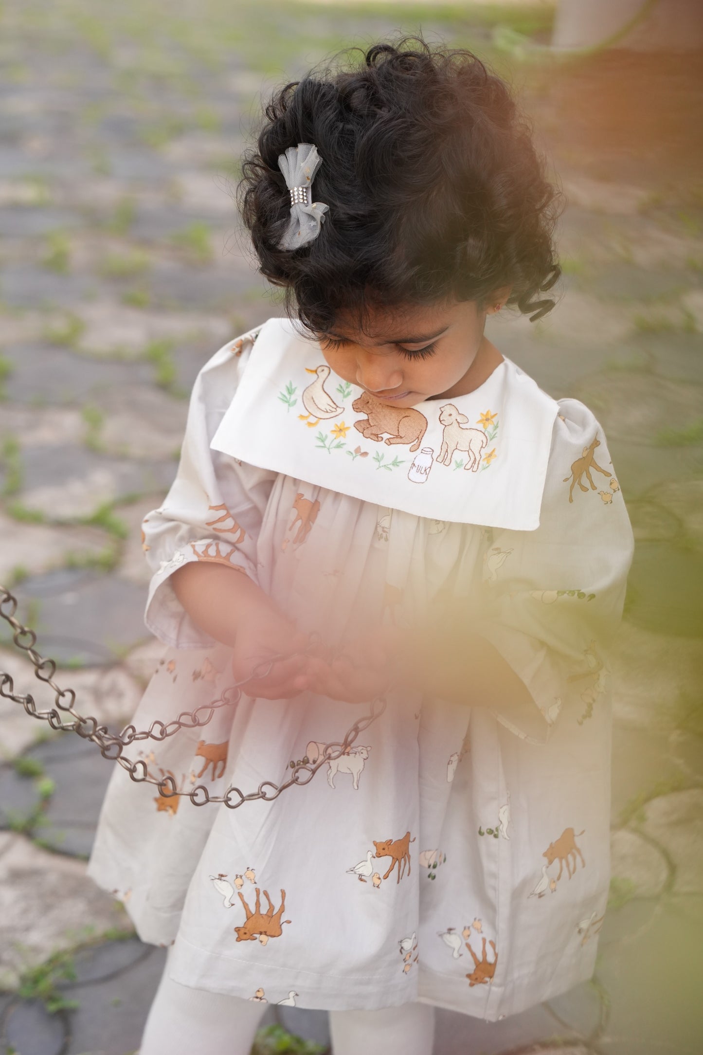 Soft cotton farm print dress