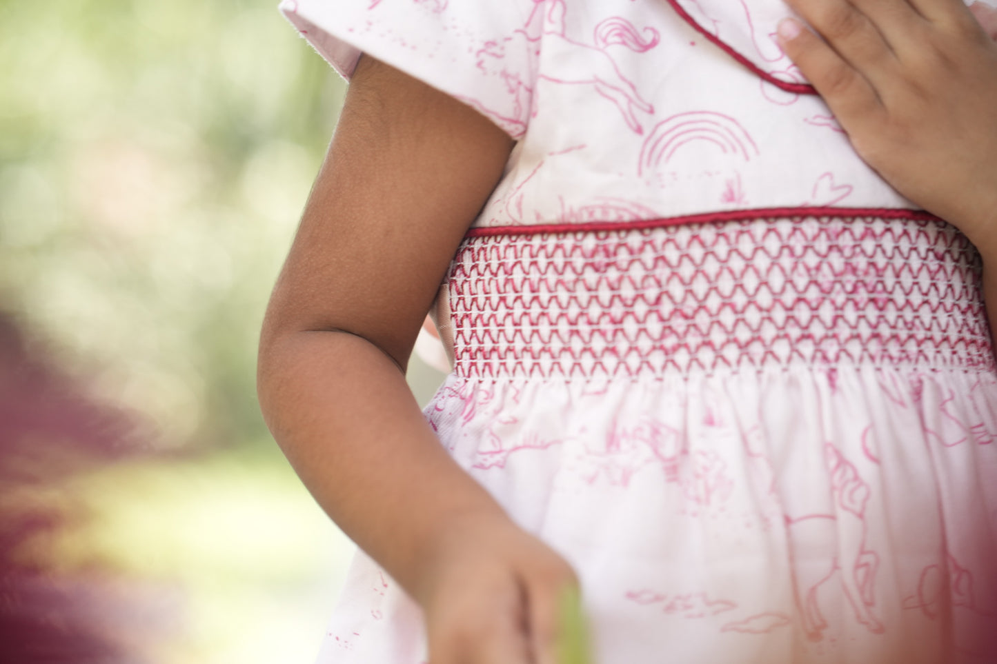 🌸 Berry Meadow Smocked Dress