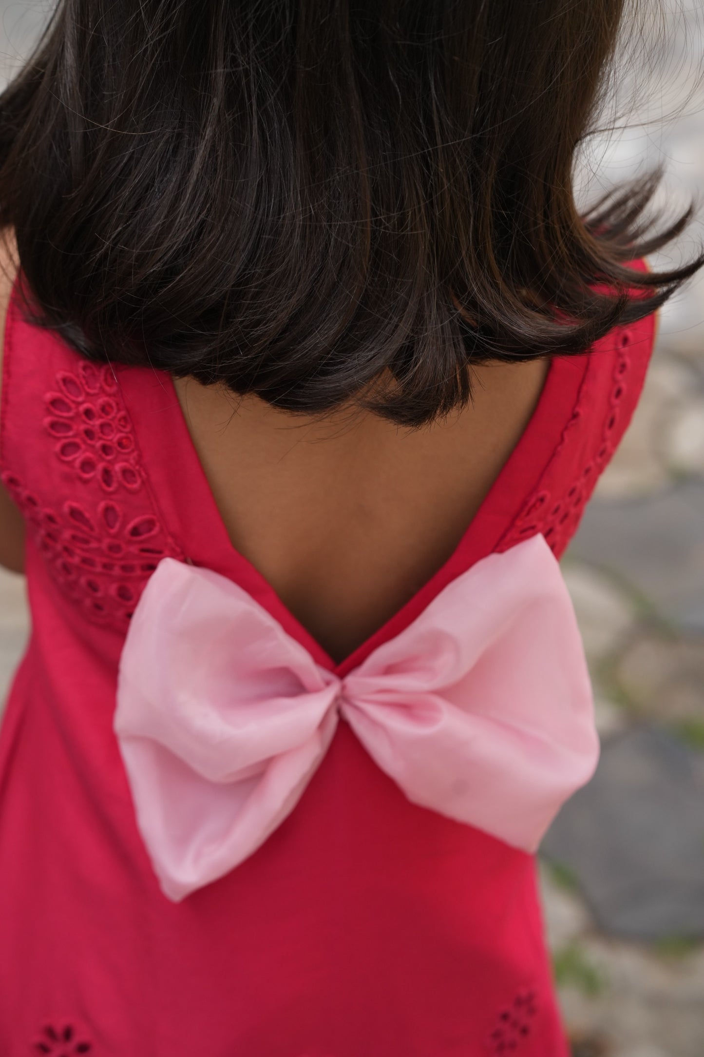 Ruby Blossom Eyelet Dress