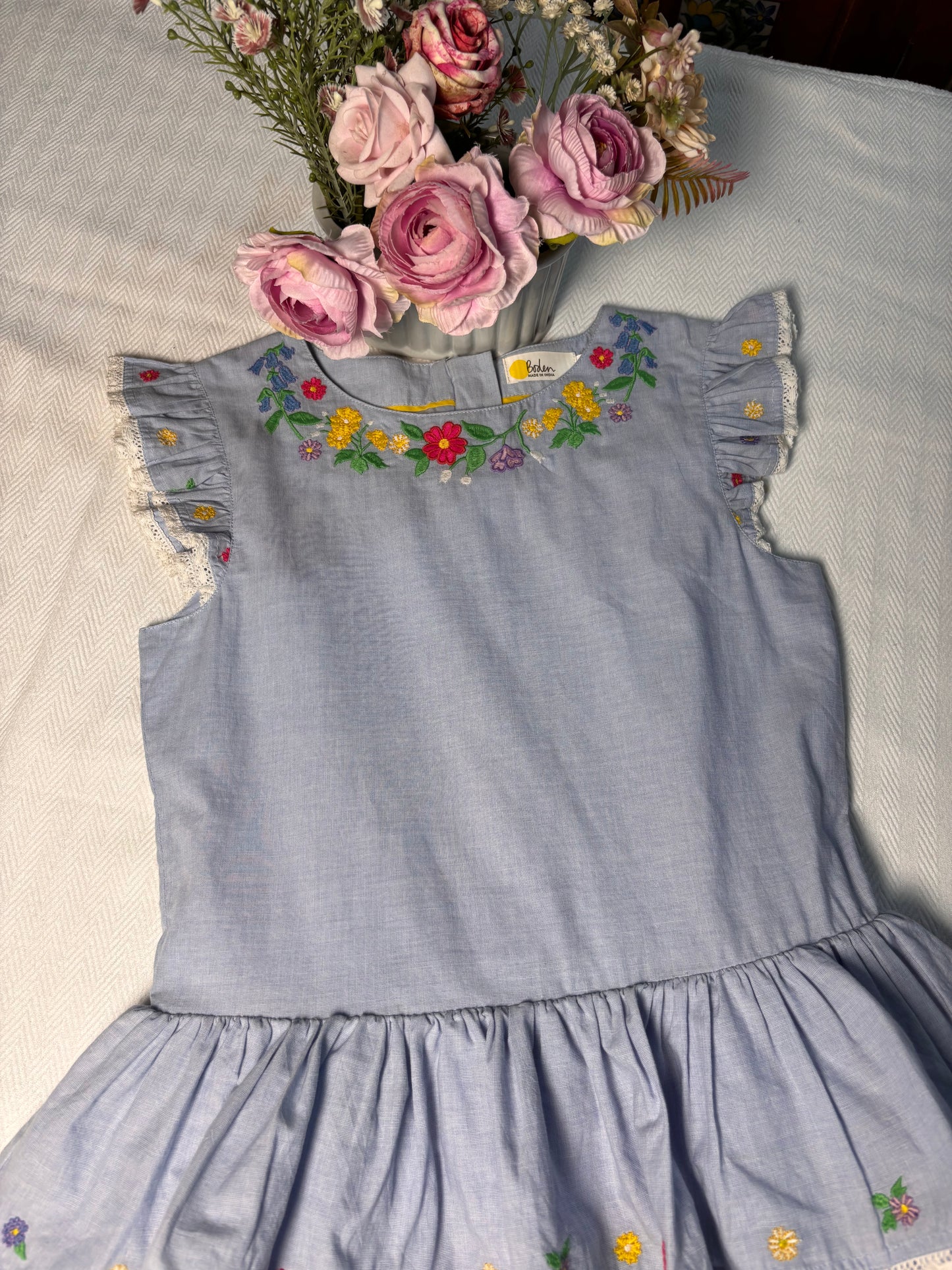 Blue tier dress