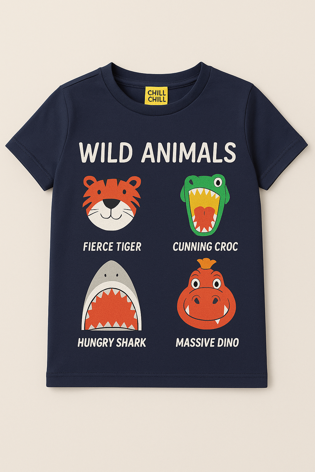 Wild Animals Graphic Navy Tee